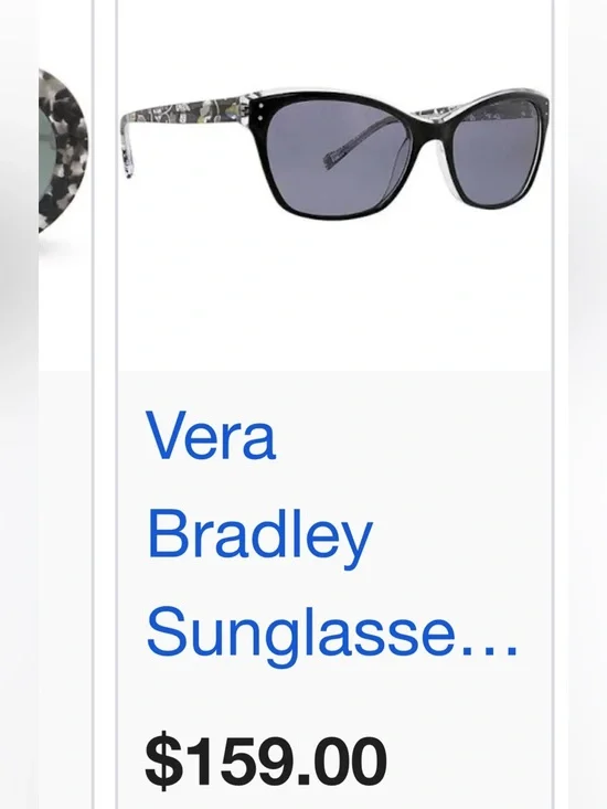 Vera Bradley Polarized Black Sunglasses New in generic case. $169 online Sale
